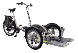 Bicicletta Elettrica Veloplus per trasporto sedia a rotelle Vanraam