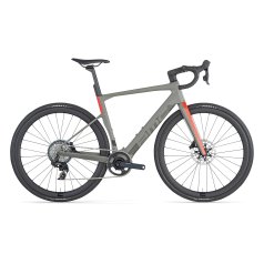 BMC Bici da Corsa Elettrica - ROADMACHINE 01 AMP X ONE - 2024 - rhino grey / neon red