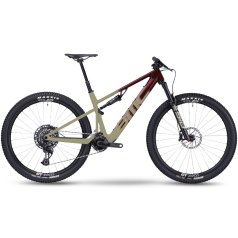 BMC Mountainbike Elettrica Carbonio 29" - FOURSTROKE AMP LT TWO - 2024 - bordeaux red / sand