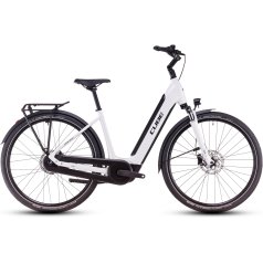 CUBE Bici Elettrica Easy Entry - SUPREME HYBRID Comfort ONE 500 - 2025 - 26" - metallicwhite / black