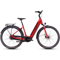 CUBE Bici Elettrica Easy Entry - SUPREME HYBRID Comfort Pro 625 - 2025 - 28" - firered / black