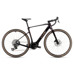 CUBE Bici Elettrica Gravel Carbonio - NUROAD HYBRID C:62 SLT 400X - 2025 - solareclipse / bronze