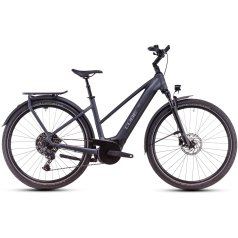 CUBE Bici Elettrica Trekking Donna - TOURING HYBRID Pro 625 - 2025 - metallicgrey / chrome