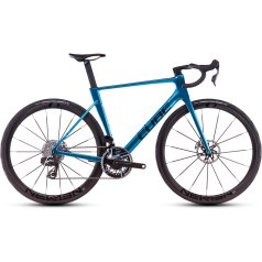CUBE Bicicletta da Corsa in Carbonio - LITENING AIR C:68X SLX - 2025 - chromeblue / carbon