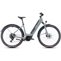CUBE Bicicletta Elettrica Easy Entry - NURIDE HYBRID Performance 625 Allroad - 2025 - swampgrey / black