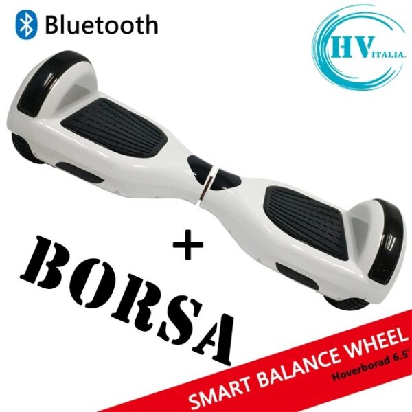 Hoverboard HV6.5 CON FARI LED + BLUETOOTH (BIANCO)