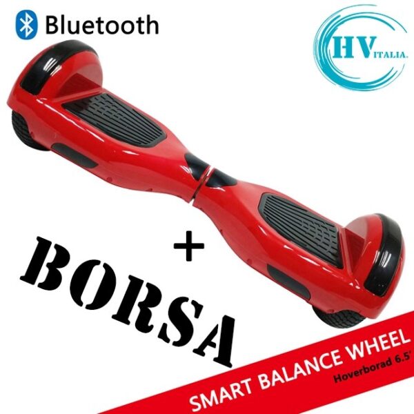 Hoverboard HV6.5 CON FARI LED + BLUETOOTH (ROSSO)