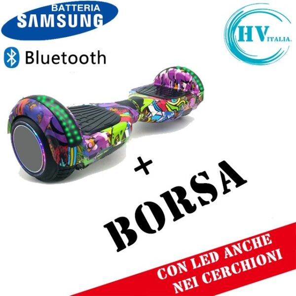 Hoverboard HV6.5 con Luci FULL LED + BLUETOOTH (DANCE)