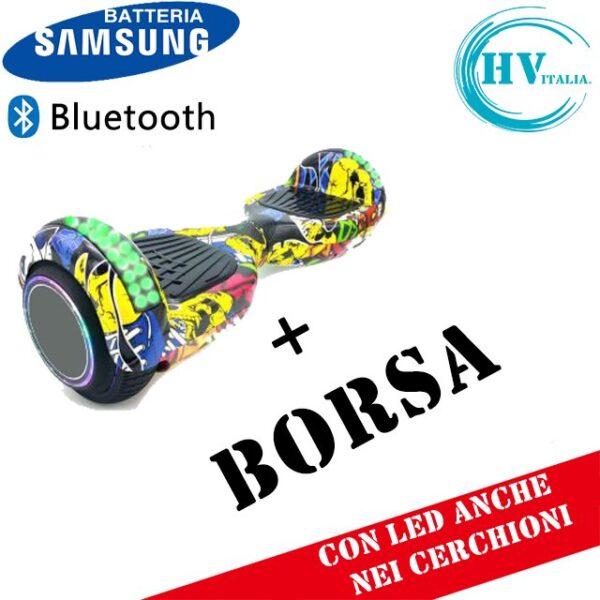 Hoverboard HV6.5 con Luci FULL LED + BLUETOOTH (FANTASIA)
