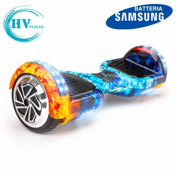 Hoverboard HV6.5 con Luci FULL LED + BLUETOOTH (FULL FLAME)