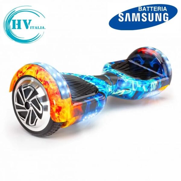 Hoverboard HV6.5 con Luci FULL LED + BLUETOOTH (FULL FLAME)