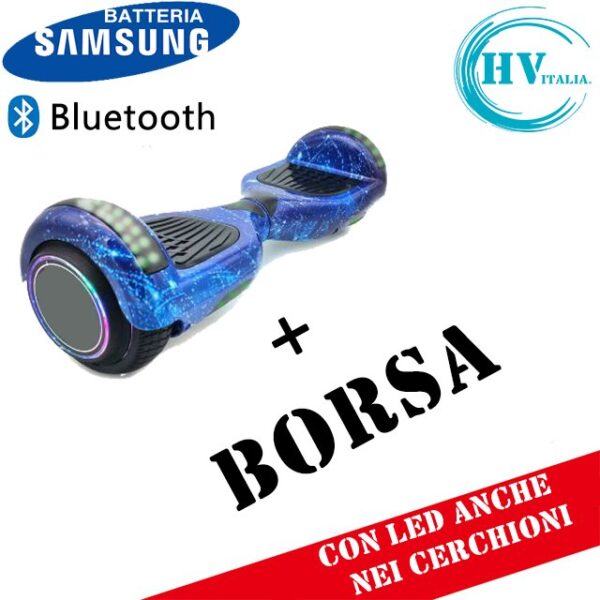 Hoverboard HV6.5 con Luci FULL LED + BLUETOOTH (STAR BLUE)