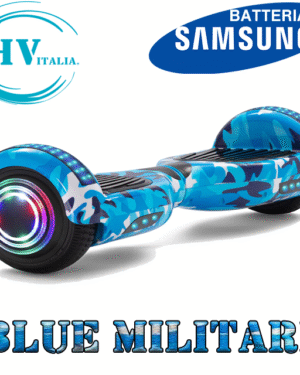 Hoverboard HV6.5 con Luci LED + BLUETOOTH (BLUE MILITARE)