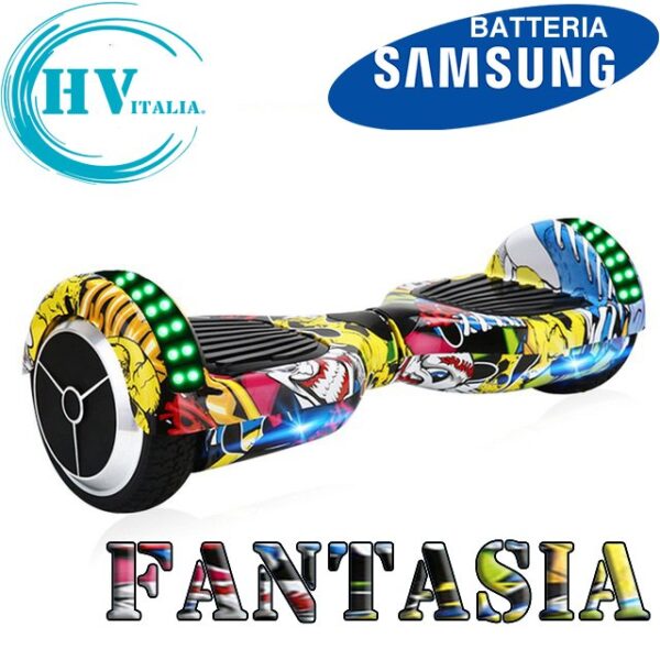 Hoverboard HV6.5 con Luci LED + BLUETOOTH (FANTASIA)