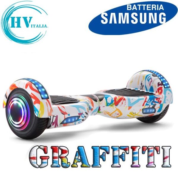 Hoverboard HV6.5 con Luci LED + BLUETOOTH (GRAFFITI)