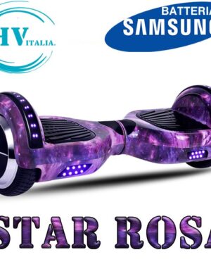 Hoverboard HV6.5 con Luci LED + BLUETOOTH (STAR ROSA)