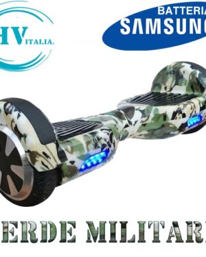 Hoverboard HV6.5 con Luci LED + BLUETOOTH (VERDE MILITARE)