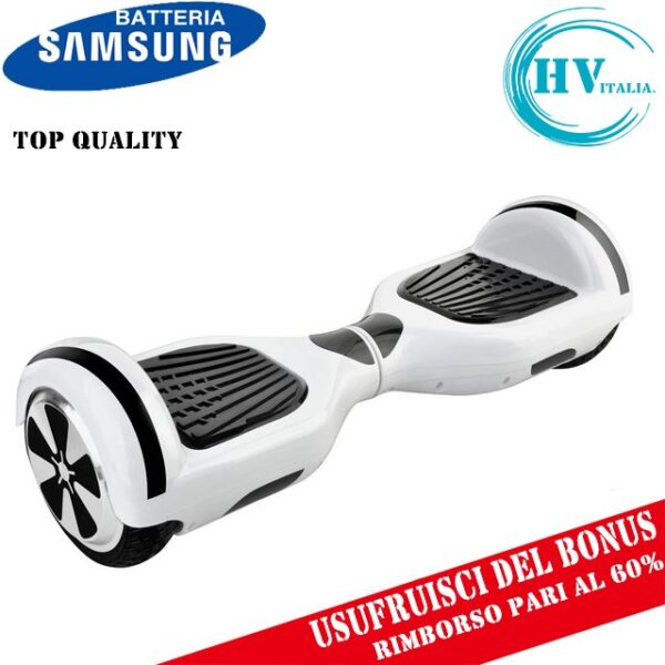Hoverboard HV6.5 POLLICI con Luci LED (BIANCO)
