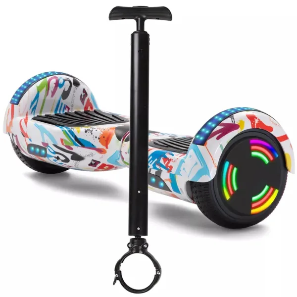 Hoverboard HV6.5 Pollici con luci led e bluetooth + Asta (GRAFFITI)
