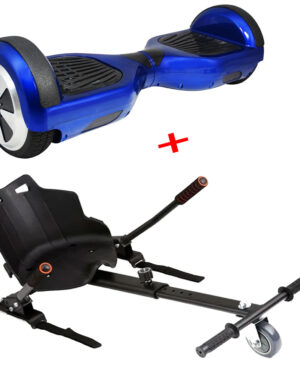 Hoverboard HV6.5 Pollici con luci led e bluetooth + hoverkart (BLU)
