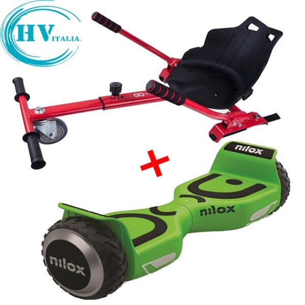 Hoverboard HV6.5 POLLICI con Luci LED + HOVERKART (NILOX DOC 2.0)