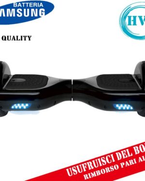 Hoverboard HV6.5 POLLICI con Luci LED (NERO)