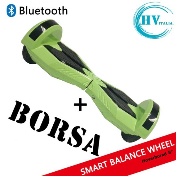 Hoverboard HV8 CON FARI LED + BLUETOOTH (VERDE)