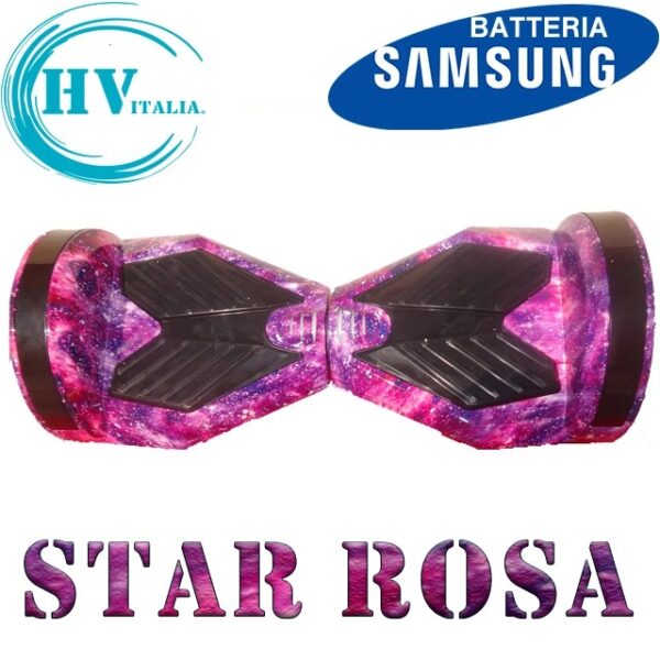 Hoverboard HV8 con Luci LED + BLUETOOTH (STAR ROSA)