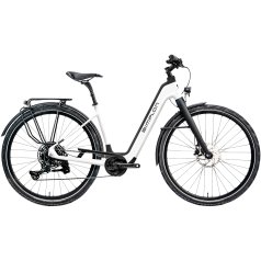 Simplon Bici Trekking Elettrica Carbonio Easy Entry - SILK 365 :eLight - 2025 - Pearl White Glossy/Black Matt